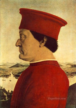 italiano Pintura al %C3%B3leo - Retrato de Federico Da Montefeltro Humanismo renacentista italiano Piero della Francesca